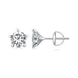 Pandora Style 1Ct moissanite uhani z zatiči - MSE024-L