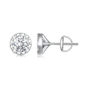 (slika za) Pandora Style 1Ct moissanite uhani z zatiči - MSE027