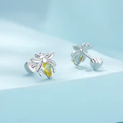 Pandora Style Bee Two Wear Studs Uhani - SCE1580