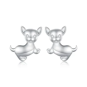(slika za) Pandora Style Chihuahua Studs Uhani - SCE1620