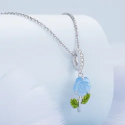 Pandora Style Crystal Rose Viseči - BSC824-BU