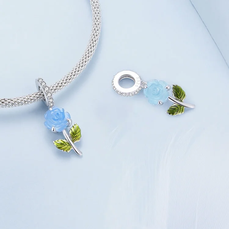 Pandora Style Crystal Rose Viseči - BSC824-BU