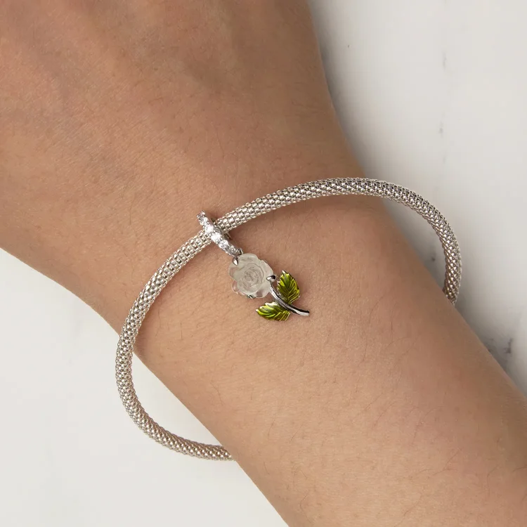Pandora Style Crystal Rose Viseči - BSC824-BU