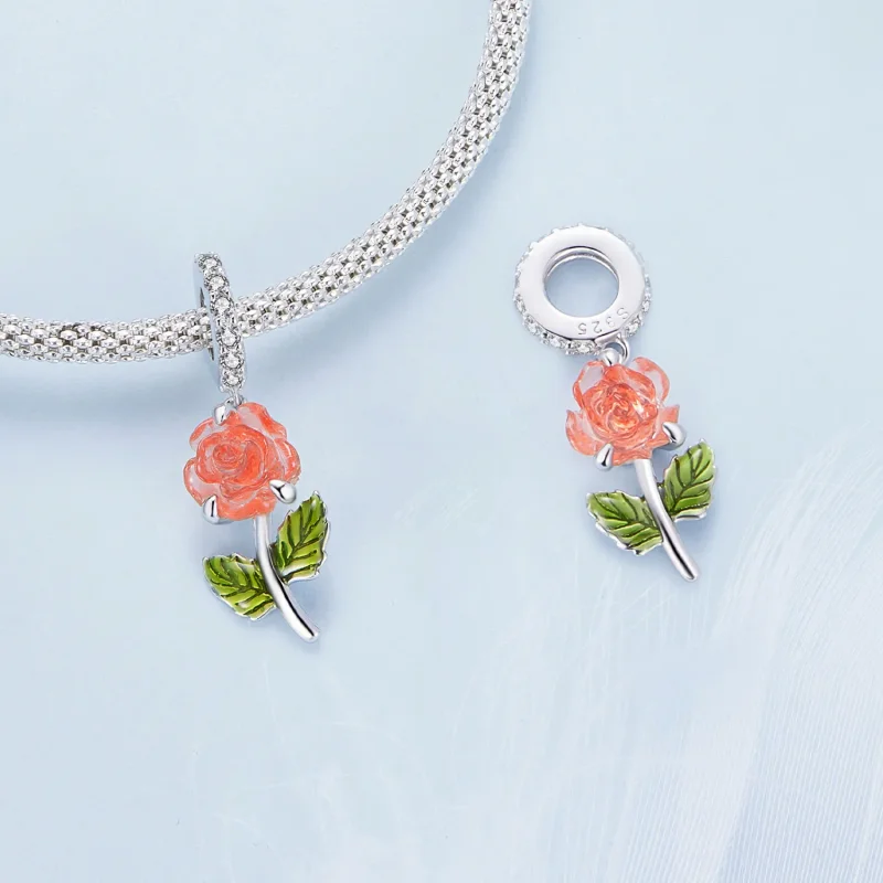 (slika za) Pandora Style Crystal Rose Viseči - BSC824-OG - Ogled 4