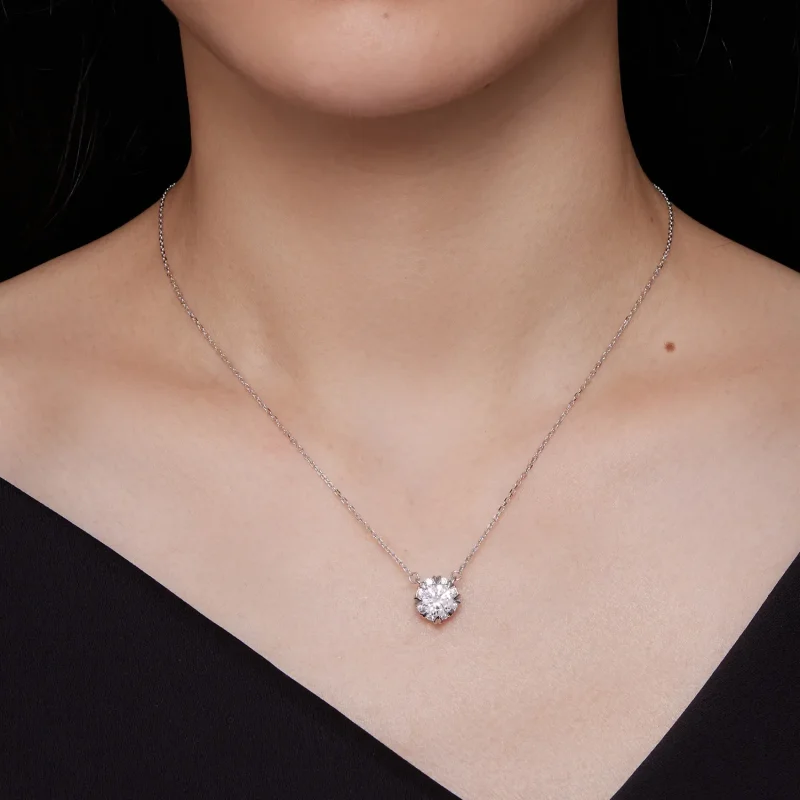 (slika za) Pandora Style Exquisite Moissanite ogrlica (en certifikat) - MSN011 - Ogled 6