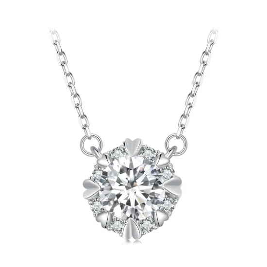 (slika za) Pandora Style Exquisite Moissanite ogrlica (en certifikat) - MSN011