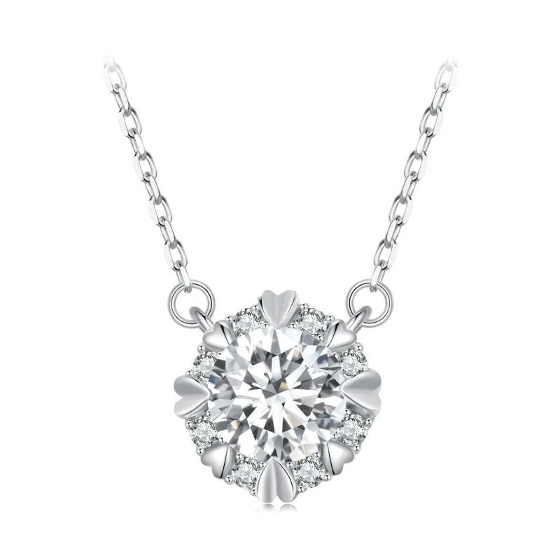 (slika za) Pandora Style Exquisite Moissanite ogrlica (en certifikat) - MSN011 - Slika izdelka