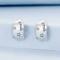 Pandora Style Flash Star Studs Uhani - BSE884