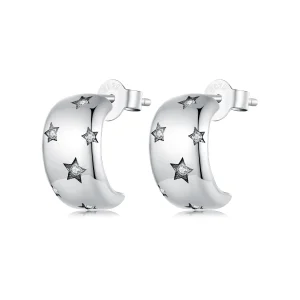 (slika za) Pandora Style Flash Star Studs Uhani - BSE884