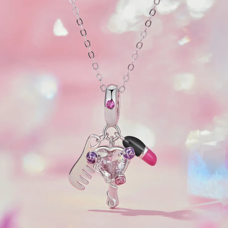 (slika za) Pandora Style glavnik, viseča šminka in ogledalo - SCC2474 - Ogled 2