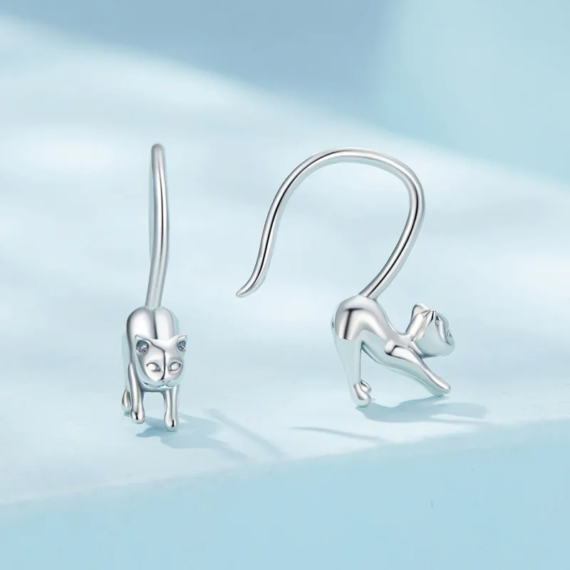 (slika za) Pandora Style Kitten Earrings Stud Earrings - SCE1618 - Ogled 2