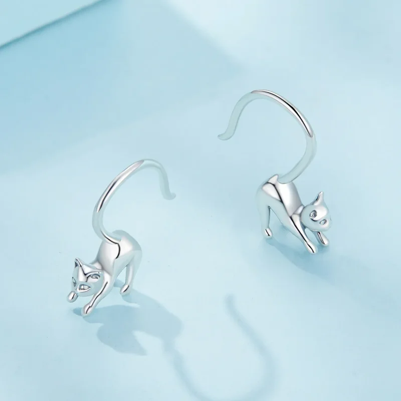 (slika za) Pandora Style Kitten Earrings Stud Earrings - SCE1618 - Ogled 3