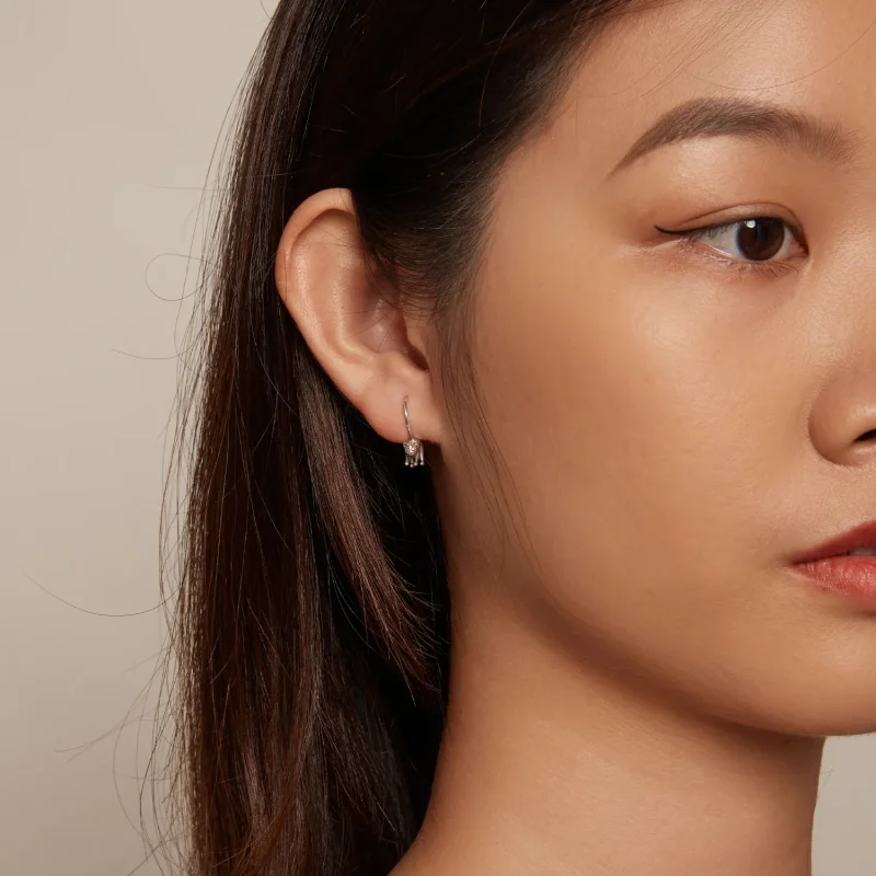 (slika za) Pandora Style Kitten Earrings Stud Earrings - SCE1618 - Ogled 7