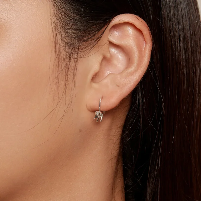 (slika za) Pandora Style Kitten Earrings Stud Earrings - SCE1618 - Ogled 8