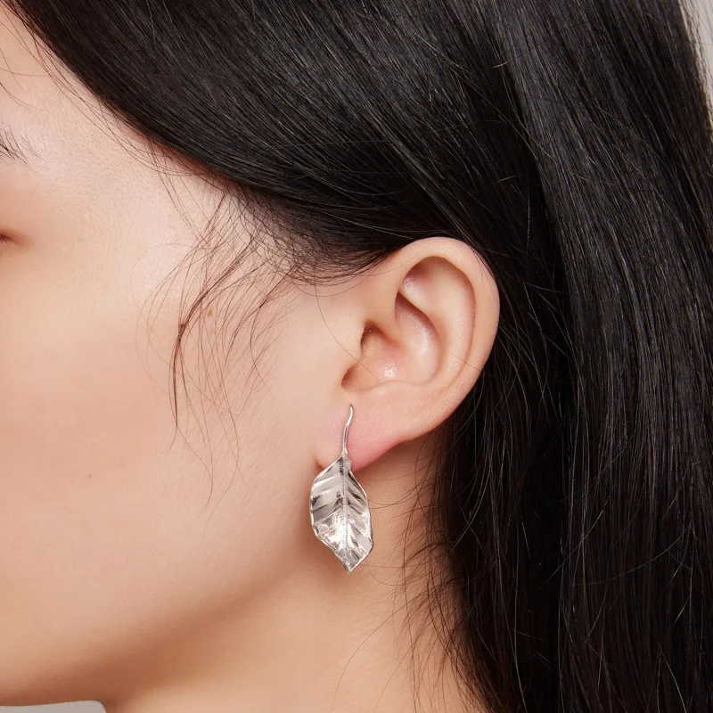 (slika za) Pandora Style Leaves Studs Uhani - BSE812 - Ogled 7