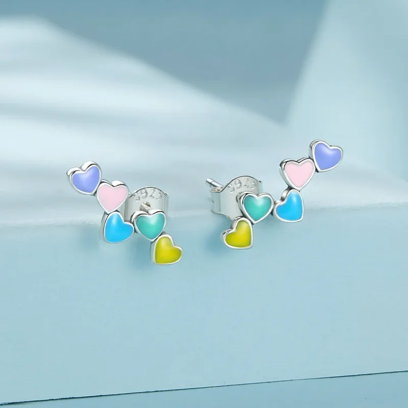 (slika za) Pandora Style Love Colorful Studs Uhani - SCE1638 - Ogled 2