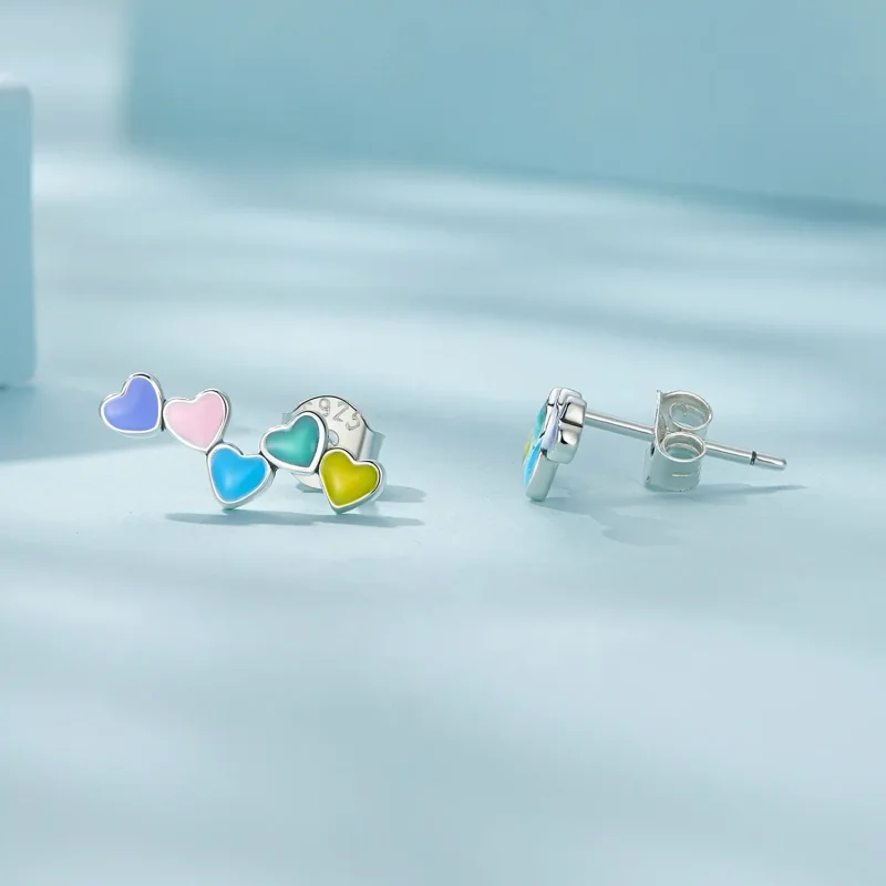 (slika za) Pandora Style Love Colorful Studs Uhani - SCE1638 - Ogled 4