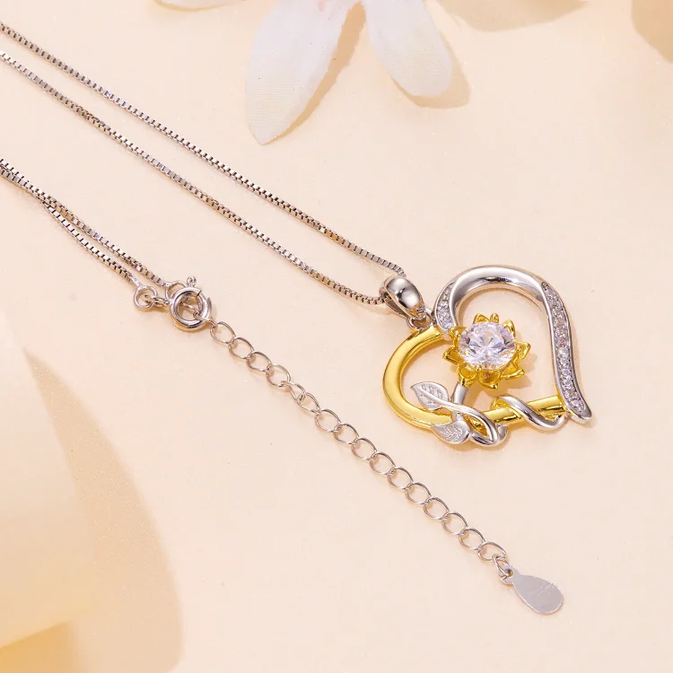 Pandora Style Love Moissanite ogrlica (en certifikat) - MSN012