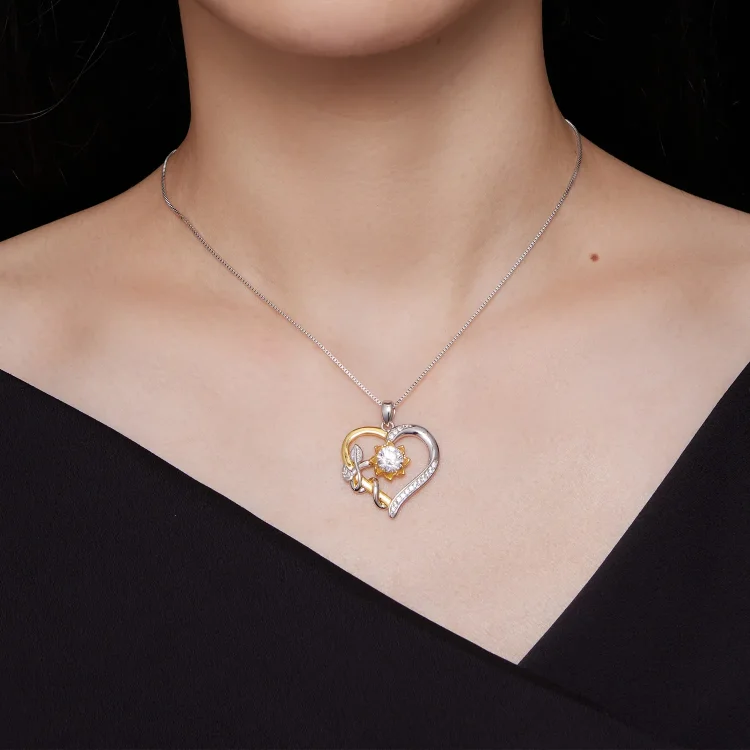 Pandora Style Love Moissanite ogrlica (en certifikat) - MSN012