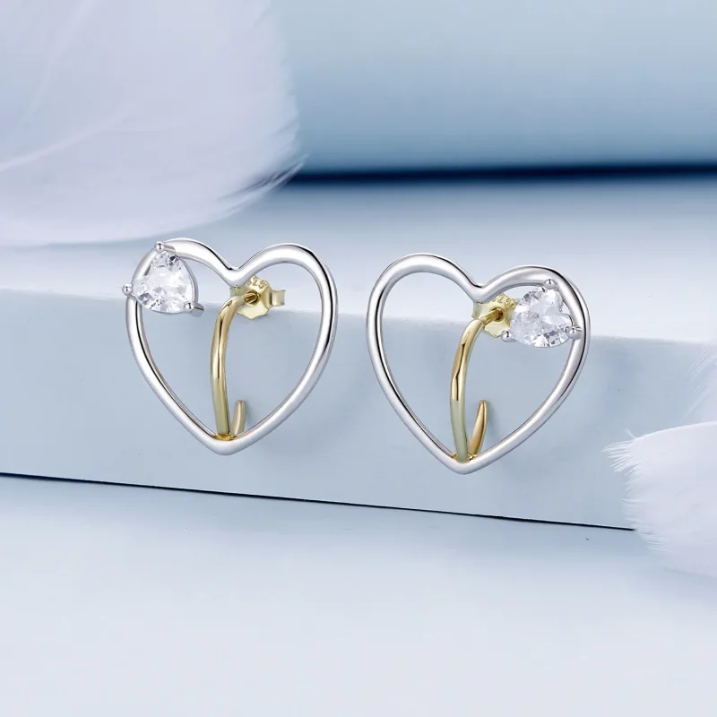 (slika za) Pandora Style Love Studs uhani - BSE888 - Ogled 2