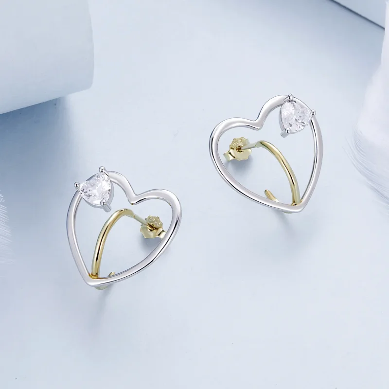 (slika za) Pandora Style Love Studs uhani - BSE888 - Ogled 3
