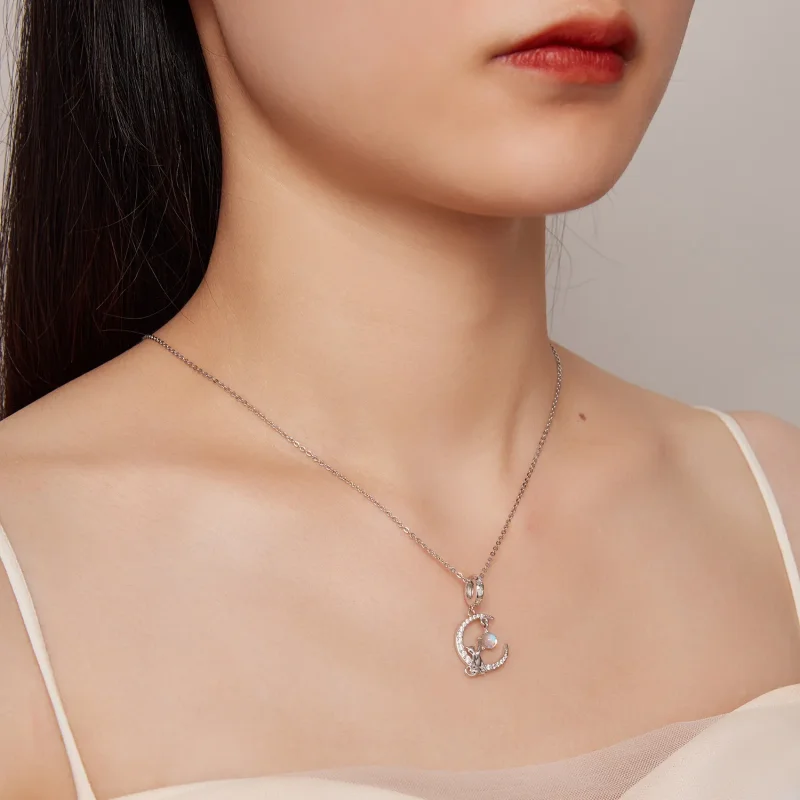 (slika za) Pandora Style Moon Cat Viseč - BSC810 - Ogled 7