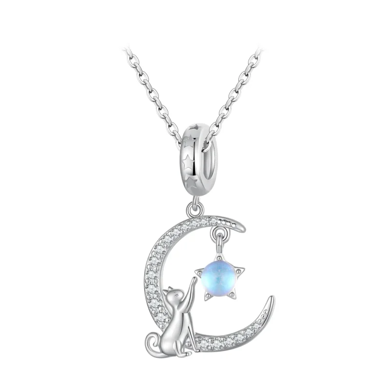 (slika za) Pandora Style Moon Cat Viseč - BSC810 - Ogled 10