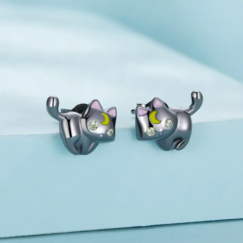 (slika za) Pandora Style Moon Kitten Studs Uhani - SCE1584 - Ogled 2
