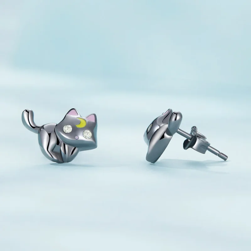 (slika za) Pandora Style Moon Kitten Studs Uhani - SCE1584 - Ogled 3