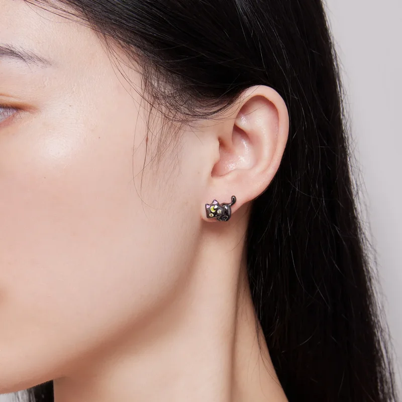 (slika za) Pandora Style Moon Kitten Studs Uhani - SCE1584 - Ogled 6