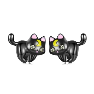 (slika za) Pandora Style Moon Kitten Studs Uhani - SCE1584