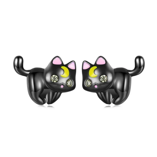 (slika za) Pandora Style Moon Kitten Studs Uhani - SCE1584