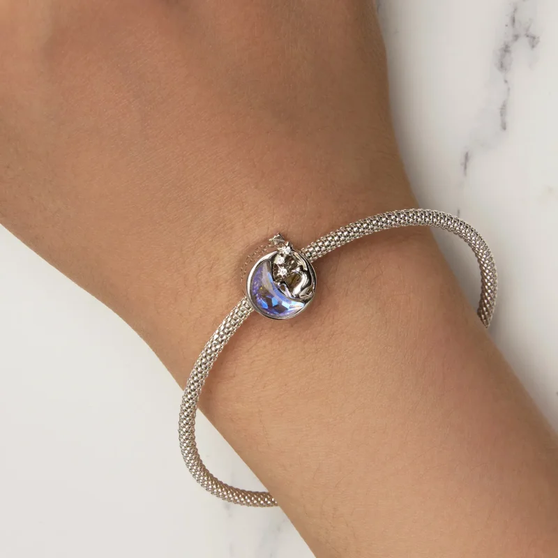(slika za) Pandora Style Moonlight Cat Charm - SCC2538 - Ogled 6