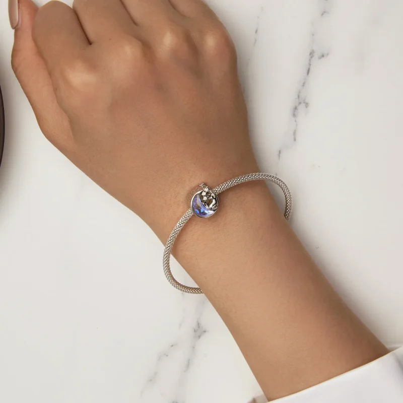 (slika za) Pandora Style Moonlight Cat Charm - SCC2538 - Ogled 7