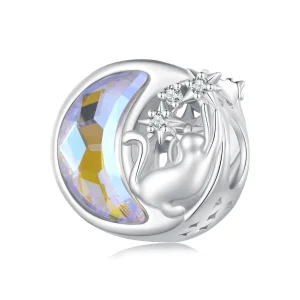 (slika za) Pandora Style Moonlight Cat Charm - SCC2538