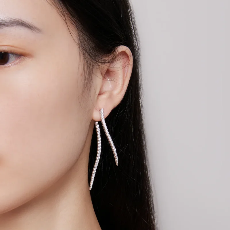 (slika za) Pandora Style Pametni dolgi uhani z resicami - YIE227 - Ogled 6