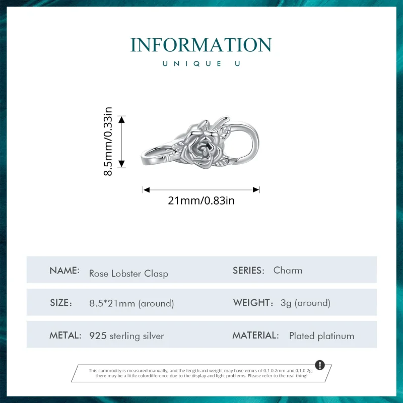 (slika za) Pandora Style Rose Dvojna Lobster zaponka - BSP024 - Ogled 4