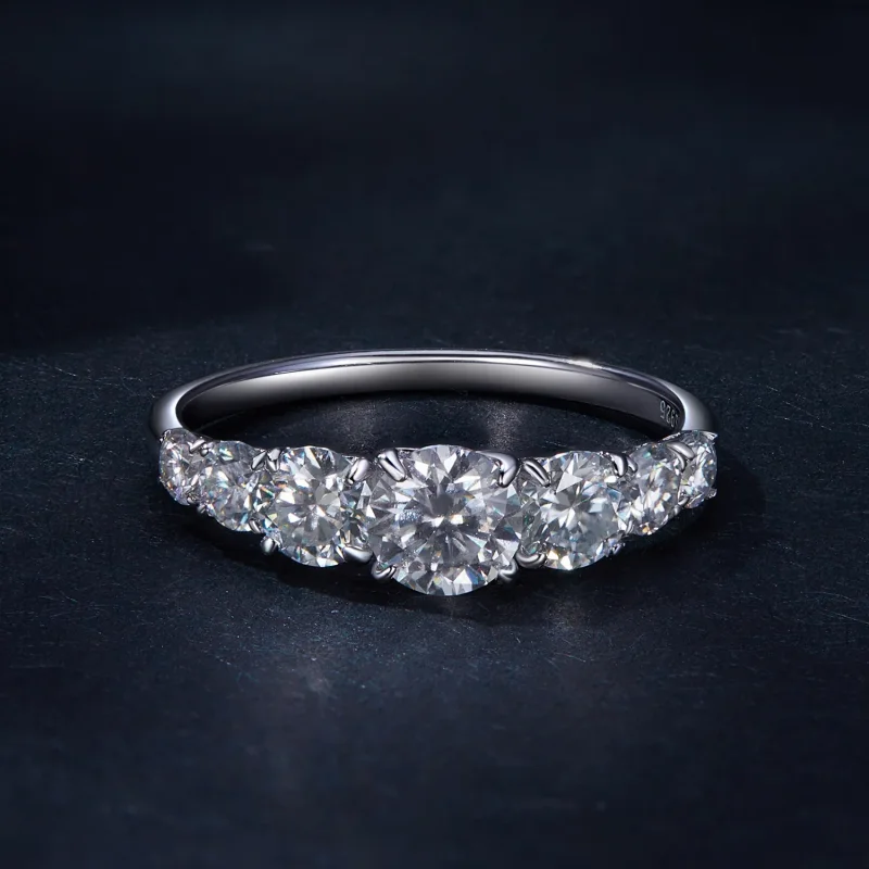 (slika za) Pandora Style sijoči prstan iz moissanita (en certifikat) - MSR037 - Ogled 3