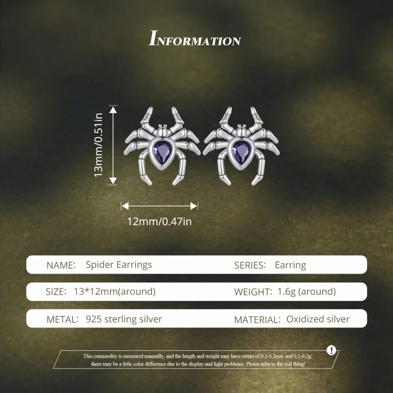 (slika za) Pandora Style Spider Studs Uhani - BSE891 - Ogled 6
