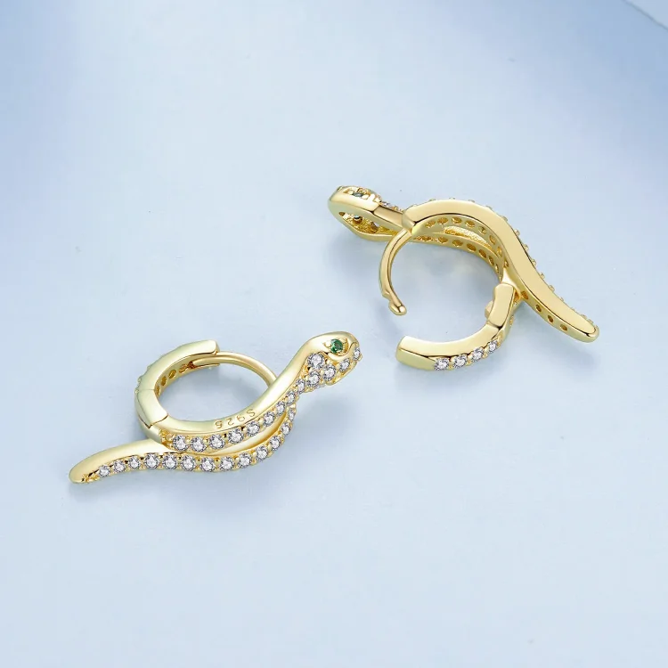 Pandora Style Spirit Snake Hoop uhani - BSE669-B