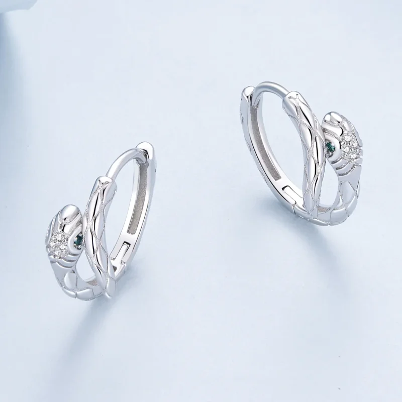 (slika za) Pandora Style Spirit Snake Hoop Uhani - BSE818 - Ogled 3