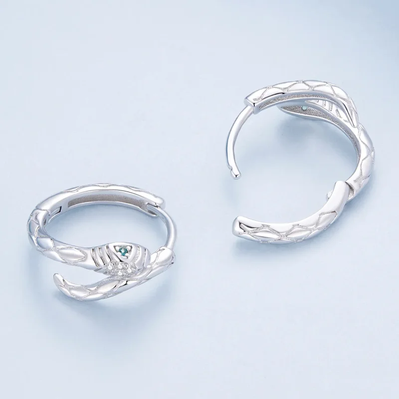 (slika za) Pandora Style Spirit Snake Hoop Uhani - BSE818 - Ogled 4