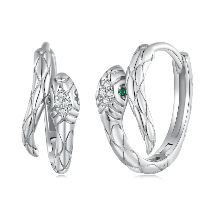 Pandora Style Spirit Snake Hoop Uhani - BSE818