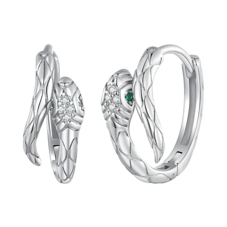 Pandora Style Spirit Snake Hoop Uhani - BSE818