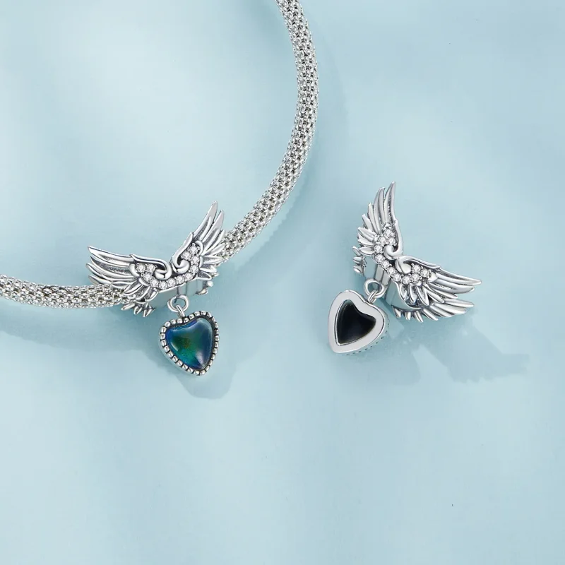 (slika za) Pandora Style Wings Guardian Emotional Stone Charm - SCC2581 - Ogled 7