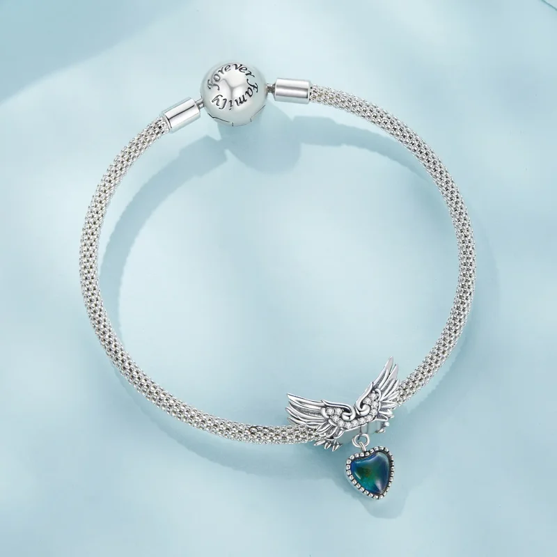 (slika za) Pandora Style Wings Guardian Emotional Stone Charm - SCC2581 - Ogled 8