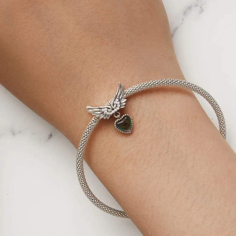 (slika za) Pandora Style Wings Guardian Emotional Stone Charm - SCC2581 - Ogled 10