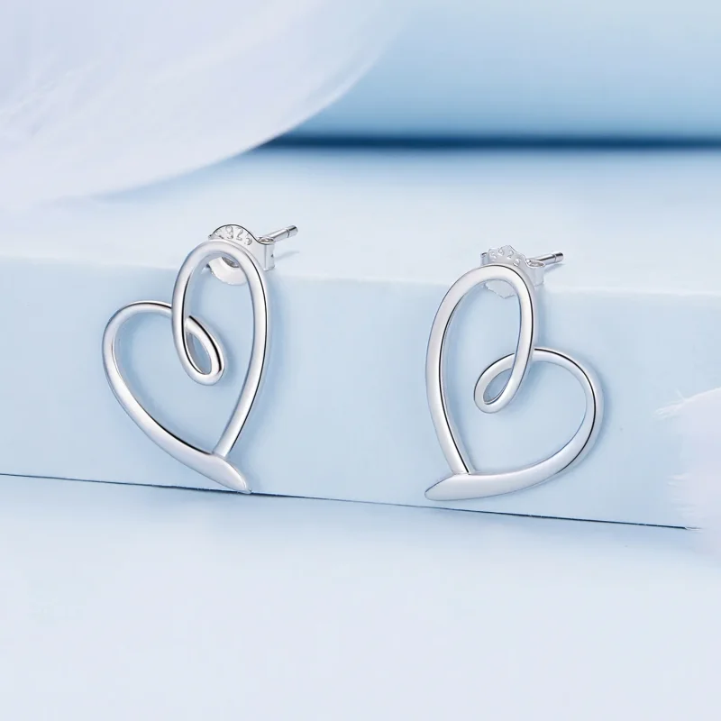 (slika za) Pandora Style Wrapped In Love Studs Uhani - BSE871 - Ogled 2