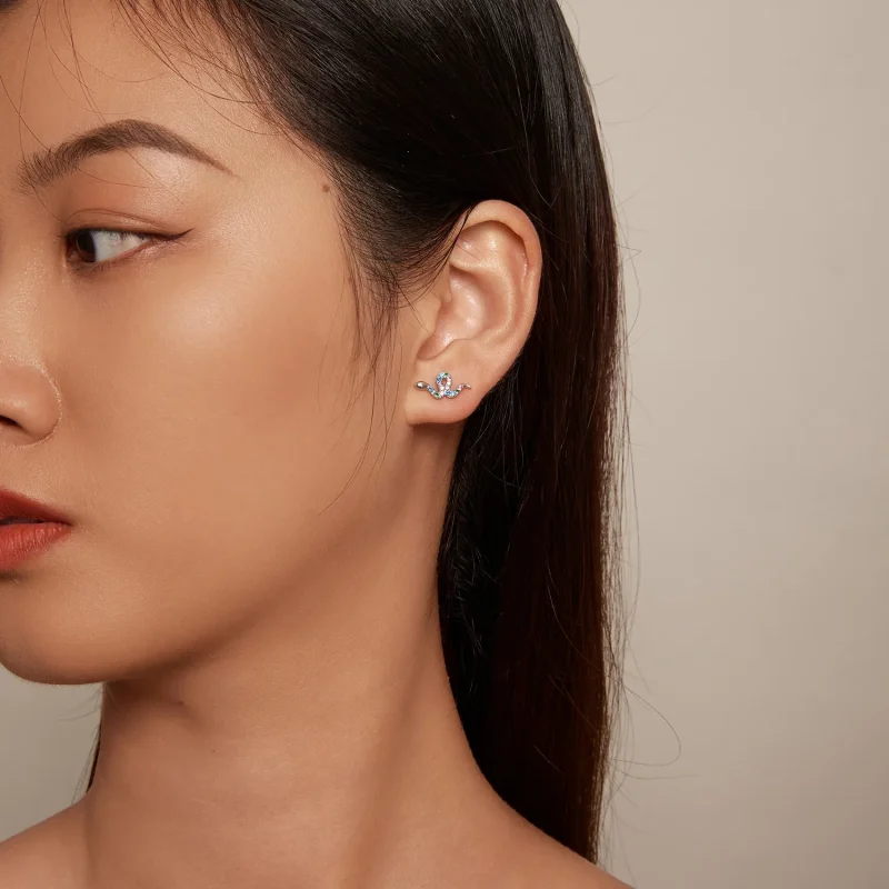 (slika za) Pisani uhani s kačami v slogu Pandora - SCE1633 - Ogled 5