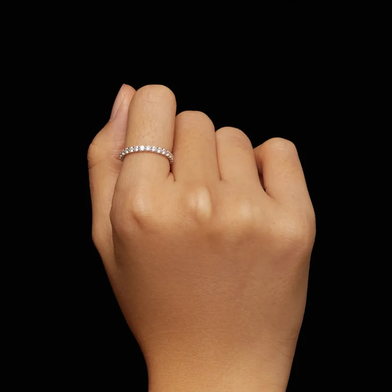 (slika za) Prstan iz moissanita v stilu Pandora - MSR034 - Ogled 4